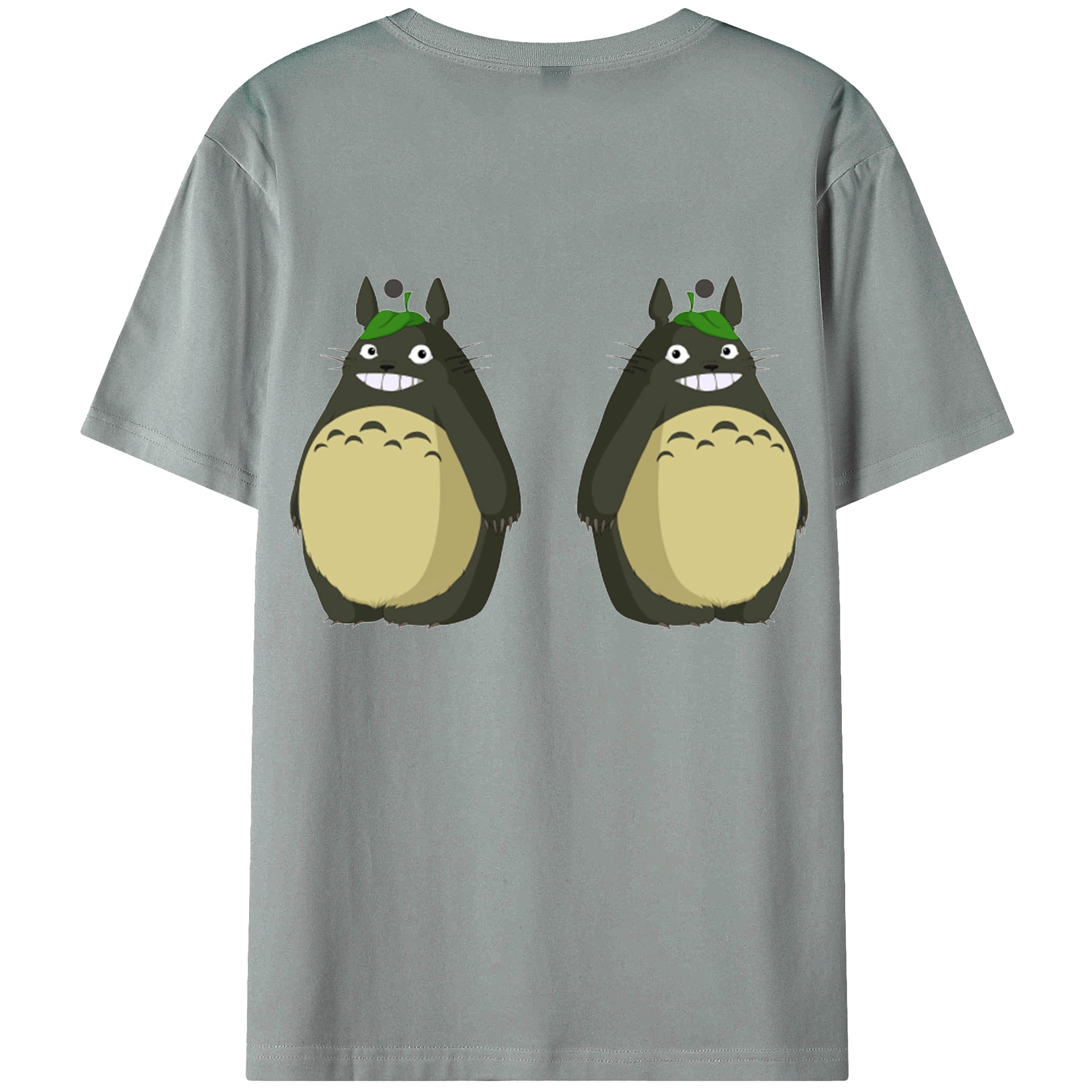 （画像用） となりのトトロ 草壁メイ 草壁サツキ My Neighbor Totoro Satsuki Kusakabe Mei Kusakabe 綿100％ メンズ半袖Tシャツ（バックプリント） 通気性
